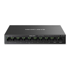   MERCUSYS Switch 8x100Mbps(8xPOE+) + 2xLAN(1000Mbps), Fémházas Asztali/Rackes, MS110CMP