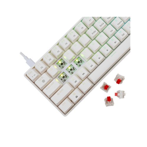 WHITE SHARK SHINOBI-2/W-R-HU mech. bill. 62 piros gomb,fehér,magyar
