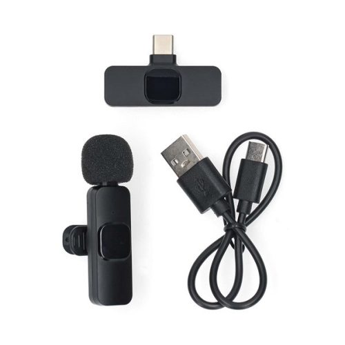 Nedis MICW110BK vezeték nélküli mikrofon, használható Notebook / Okostelefon / Tablet,  USB Type-C™