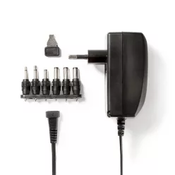   Nedis ACPA007 univerzális AC-DC tápegység, állítható 3V-12V, 2,25A, 27W, 6 cserélhetó táp dugó