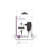 Nedis ACPA007 univerzális AC-DC tápegység, állítható 3V-12V, 2,25A, 27W, 6 cserélhetó táp dugó