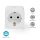 Nedis WIFIP121FWT okos konnektor, Wi-Fi, IP21, 16A, 3680W, fogyasztásmérő, Android™ / IOS
