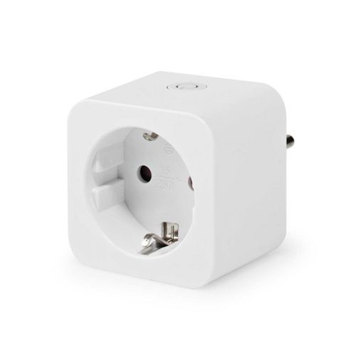 Nedis WIFIP121FWT okos konnektor, Wi-Fi, IP21, 16A, 3680W, fogyasztásmérő, Android™ / IOS