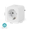 Nedis WIFIP121FWT okos konnektor, Wi-Fi, IP21, 16A, 3680W, fogyasztásmérő, Android™ / IOS