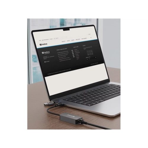 SANDBERG USB-C/A 2.5 GbE RJ45 adapter,  USB-C and USB-A Compatibility,  Ultra-Fast 2.5 Gbps Speeds, 5 év garancia