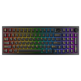   AVAX Vezetékes/Vezeték Nélküli Billentyűzet GM03 PRO USB, Fekete, Mechanikus, Yellow Switch, HUN