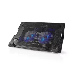   Nedis NBCR200BK notebook hűtő, 14 - 18", 2 X 140mm ventilátor, LED, 1200 rpm