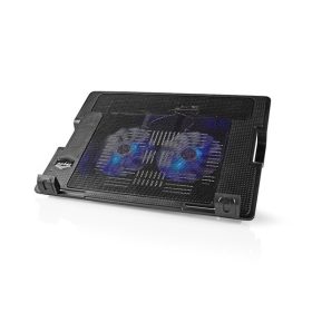   Nedis NBCR200BK notebook hűtő, 18", 2 X 140mm ventilátor, LED, 1200 rpm