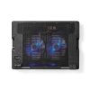 Nedis NBCR200BK notebook hűtő, 18", 2 X 140mm ventilátor, LED, 1200 rpm