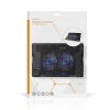 Nedis NBCR200BK notebook hűtő, 18", 2 X 140mm ventilátor, LED, 1200 rpm