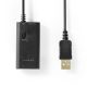 Nedis BTTR050BK, bluetooth adó, Audio/video/adatcsatlakozók bemenete: 1x AUX / 1x USB | SBC