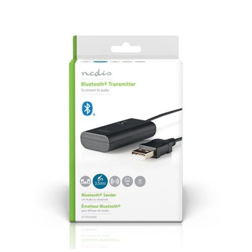 Nedis BTTR050BK, bluetooth adó, Audio/video/adatcsatlakozók bemenete: 1x AUX / 1x USB | SBC