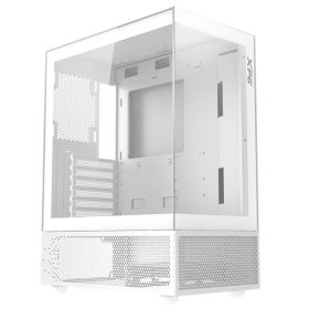   ADATA XPG Ház Midi ATX Invader X Mini, 5x120mm ARGB ventilátor, Tápegység nélkül, üvegfalú, fehér