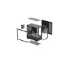 DEEPCOOL Ház Micro ATX CG380 3F, Tápegység nélkül, Fekete, Üvegfalú