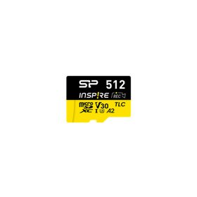  SILICON POWER Memóriakártya MicroSDXC 512GB CL10 A1 UHS-I U1 V30, Inspire