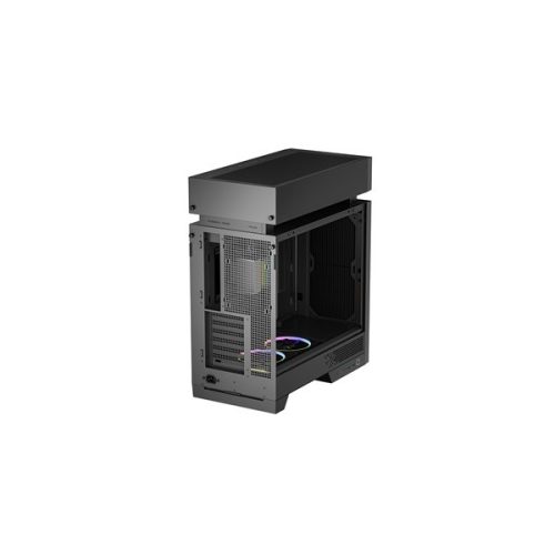 DEEPCOOL Ház ATX CL6600, Vízhűtéssel, Tápegység nélkül, Fekete, Üvegfalú