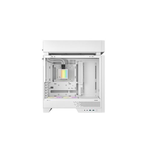 DEEPCOOL Ház ATX CL6600 WH Vízhűtéssel, Tápegység nélkül, Fehér, Üvegfalú