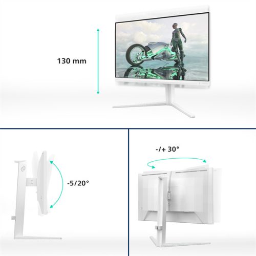 Philips Gaming monitor 27" 27M2N3201A, 1920x1080, 16:9, 300cd/m2, 1ms, DisplayPort/2xHDMI, 180 Hz, hangszóró, áll.mag.