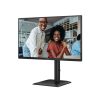 AOC IPS monitor 23,8" 24E4U 1920x1080,16:9, 300cd/m2, 4ms, VGA/HDMI/DisplayPort/4xUSB, hangszóró, 120 Hz, áll.mag.,pivot