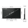 SHARP 65HR7265E 65"/164cm 4K UHD QLED Google TV, 144 Hz, 3840x2160, 4xHDMI/2xUSB