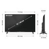 SHARP 32HA1205E 32"/80cm HD Ready LED TV, 1366x768, 3xHDMI/2xUSB