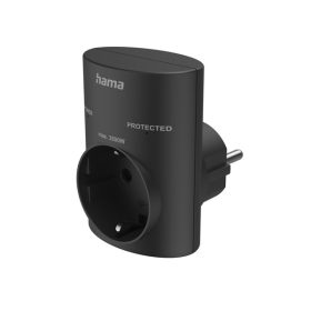   HAMA 223322, HÁLÓZATI TÚLFESZÜLTSÉG VÉDŐ ADAPTER FEKETE  / FIP
