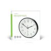 Nedis CLWA6226BK rádióvezérelt óra, 30 cm átmérő,  műanyag, csendes szerkezet