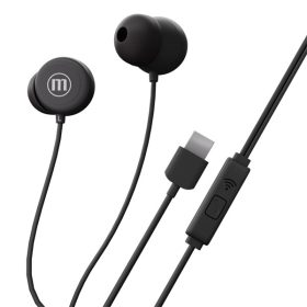 MAXELL Fülhallgató, IN-BAX, fekete, USB-C
