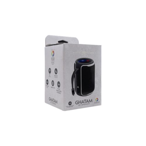 WHITE SHARK GBT-3007B/W GHATAM-B/W BLUETOOTH HANGSZÓRÓ 10W, TWS, fekete, 1500mA, RGB