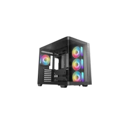   DEEPCOOL Ház ATX CG530U 4F, Tápegység nélkül, fekete, Üvegfalú