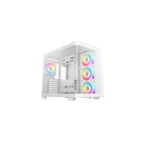 DEEPCOOL Ház ATX CG530U 4F WH, Tápegység nélkül, fehér, Üvegfalú