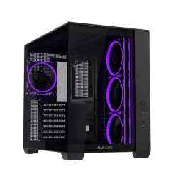 ASUS Ház A32 Plus, Tápegység nélkül, Fekete, Üvegfalú