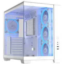ASUS Ház A32 Plus, Tápegység nélkül, Fehér, Üvegfalú