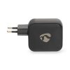 Nedis WGCHA100WBK töltő 100 W, GaN, PD3.0, QC 2,5 / 3,0 / 5,0 A, Kimenetek száma: 3, USB-A / 2x USB-C, fekete