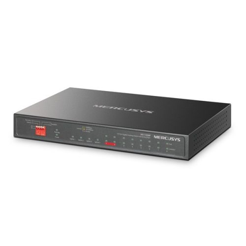 MERCUSYS Switch 12x1000Mbps(8xPOE+) + 2xSFP, Fémházas Asztali, MS112GMP