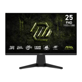   MSI Monitor GAMING MAG 255F X24 24,5" FHD Rapid IPS 1920x1080, 16:9, 240Hz, 1000:1, 0,5ms, 2x HDMI, DP, Black
