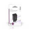 Nedis WCGPD65W100BK PD töltő / tápegység 65W, 5A, GaN, QC, automatikus feszültségválasztás, USB-A / 2x USB-C