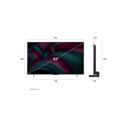 LG OLED42C51LA 42"/106cm OLED 4K AI Smart TV, 120Hz, 3840x2160, 4xHDMI/3xUSB/WIFI/LAN