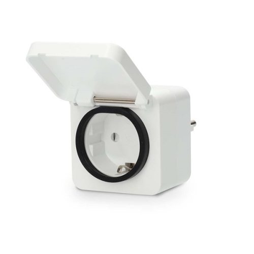 Nedis WIFIPO130FWT kültéri okos konnektor, Wi-Fi, IP44, fogyasztás mérő, 3680 W, földelt érintkező, Android™ / IOS