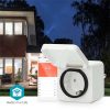 Nedis WIFIPO130FWT kültéri okos konnektor, Wi-Fi, IP44, fogyasztás mérő, 3680 W, földelt érintkező, Android™ / IOS