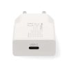 Nedis WCHAC20WT fali USB töltő, 20 W, GaN, PD3.0, 1,67 / 2,22 / 3,0 A, USB-C, automatikus feszültségválasztás
