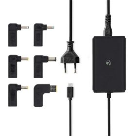   Nedis NBAU65110BK univerzális notebook / telefon / tablet töltő 65 W, GAN, 5 / 9 / 12 / 15 / 20 V DC, 2,4 / 3,0 /  3,25A