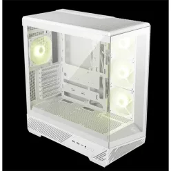   MSI Ház ATX PANO 130R PZ, 4xARGB ventilátor, Tápegység nélkül, üvegfalú, fekete