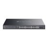 TP-LINK Switch 26x1000Mbps (24xPOE+) +2xGigabit SFP kombó Fémházas Easy Smart (Omada), ES228GMP