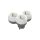 ORNO, OR-AE-13239(GS), 3x2P+E, 3-as elosztó, 230V, 16A, IP20, 123X84X58,5mm, Fehér/Szürke