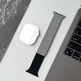   BLACKBIRD Szíj Iwatch készülékhez LITCHI Fekete Szürke 38/40/41/S1042 mm