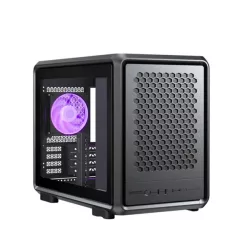   COOLER MASTER Ház Mini-ITX/Micro-ATX MasterFrame 400 Mesh Black, Tápegység nélkül, fekete