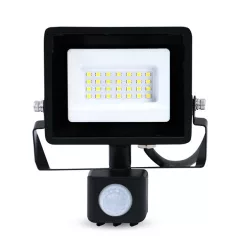   Nedis LLFLP16BLKmozgásérzékelős LED reflektor 20W, IP44, 4000 K, 1620 lm, 220 - 240 V AC 50/60 Hz, Energiaosztály: F