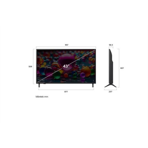 LG 43UA75003LA 43"/108cm UHD AI 4K Smart TV, 3840x2160, 3xHDMI/1xUSB/Wifi/LAN