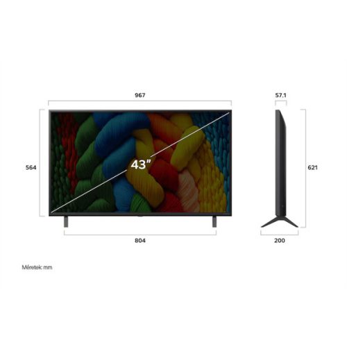 LG 43NANO80A3B 43"/109cm, NanoCell AI 4K Ultra HD Smart TV, 3840x2160, 3xHDMI/2xUSB/Wifi/LAN